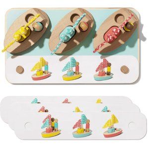 Lovevery Pattern Match Wooden Boats & Cards Set